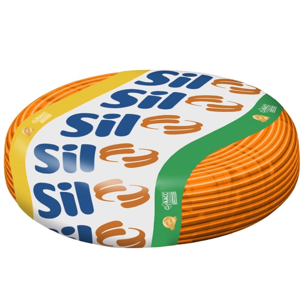 Cabo Flexsil 750 Volts de 1mm Laranja com 100 Metros - 00003.016.017.1.06 - SIL