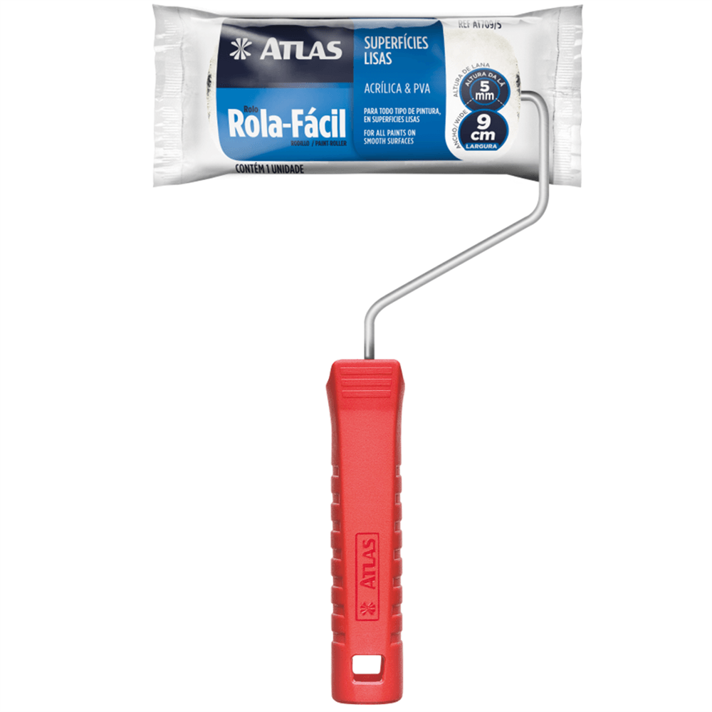 Rolo Rola Facil 9cm Alta Manta 5mm Epoxi - AT709/5 - PINCEIS ATLAS