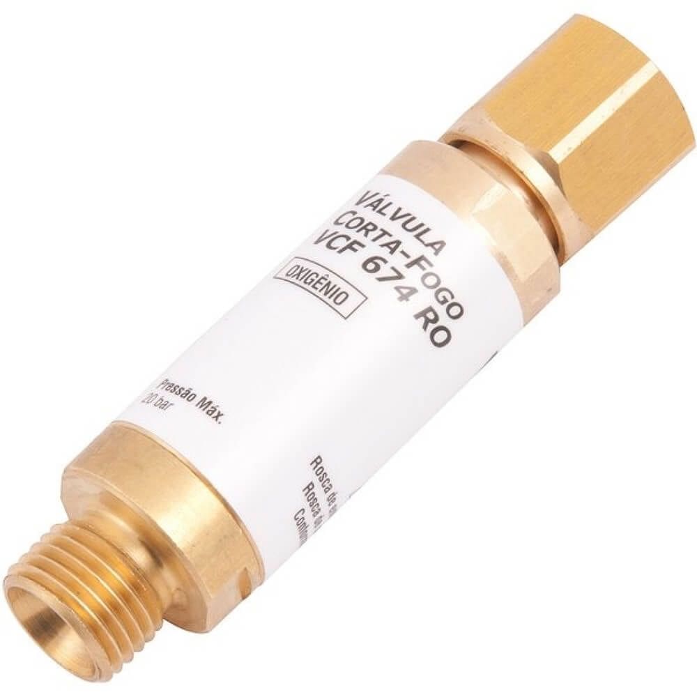 Válvula Corta-Fogo de Oxigenio para Regulador VCF 674 RO - 7469000400 - VONDER