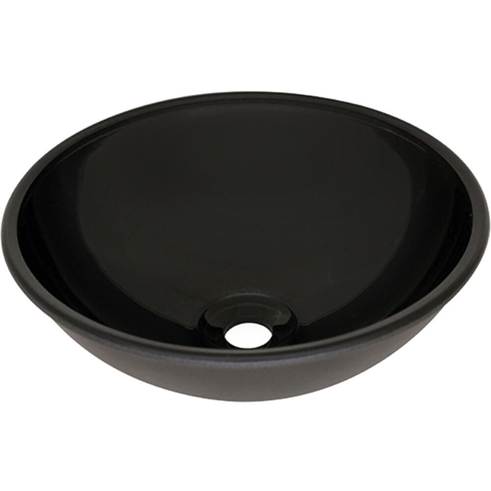 Cuba de Vidro Redonda 290mm Preta - 556 - PRISMATIC