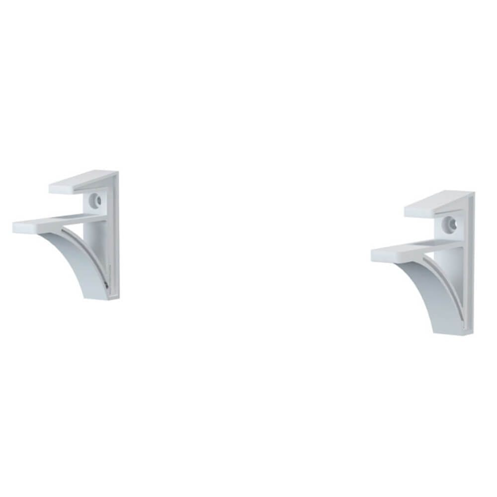 Par de Suporte para Prateleira Belle Branco - BELLE-BR - MULTIVISÃO