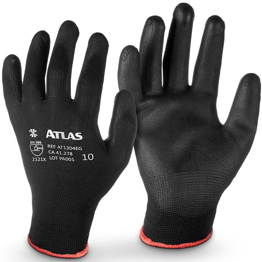 Luva Banhada em Poliuretano Grande - AT1304G - PINCÉIS ATLAS