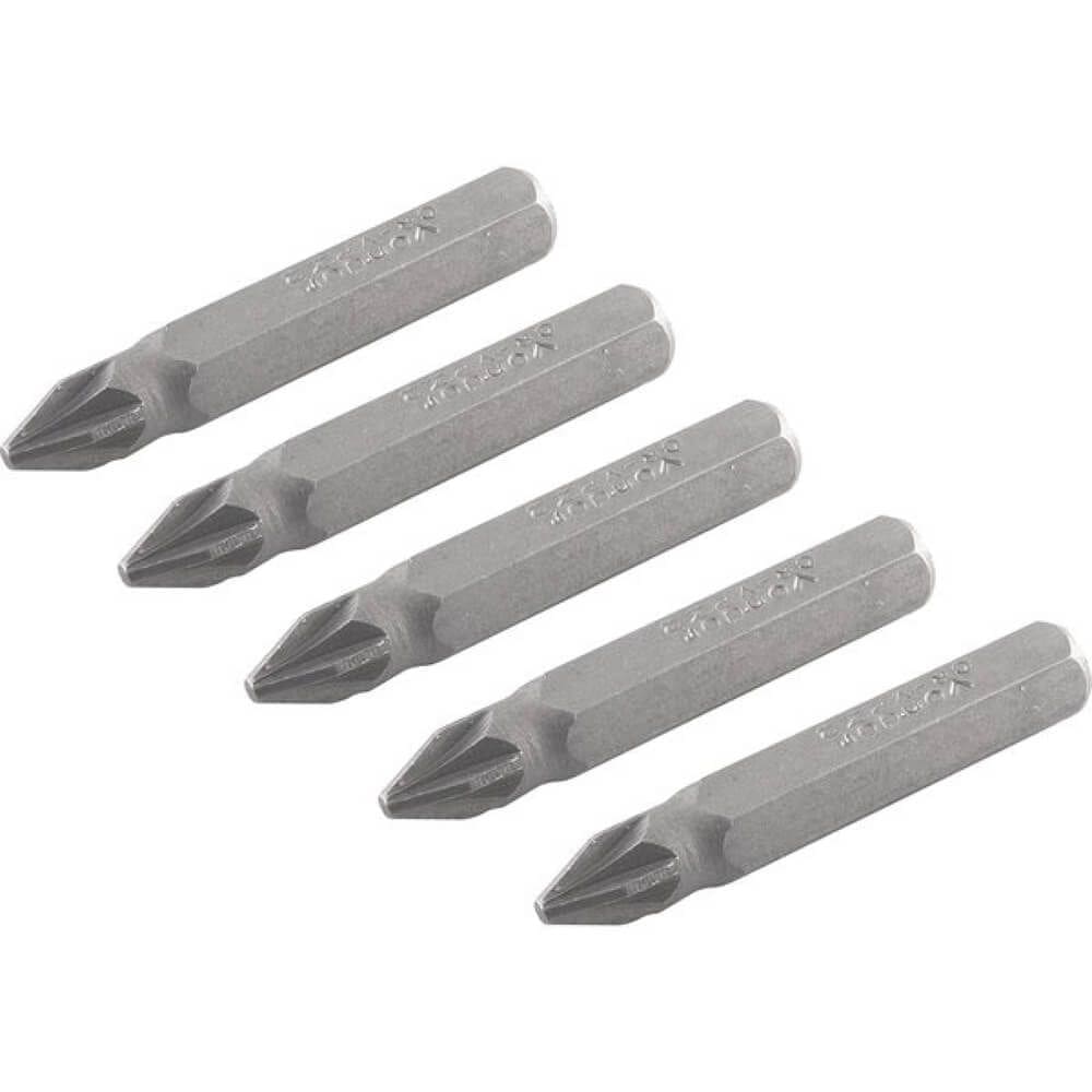 Bits Pozidrive com Encaixe de 1/4” e Ponta nº 2 de 38mm com 5 Peças - 3538302038 - VONDER