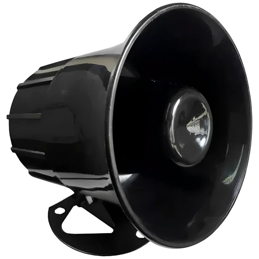 Sirene Eletrônica Bitonal Preta 24 VDC - DNI 3200 - KEY WEST