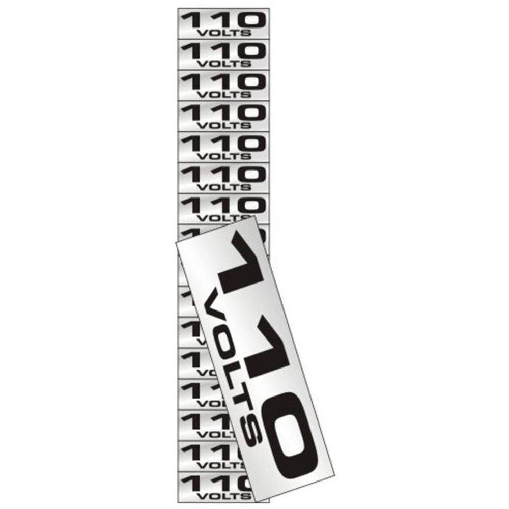 16 Placas de Alumínio Auto-Adesiva 3.5x1.5cm 110 Volts - 100 CO - SINALIZE