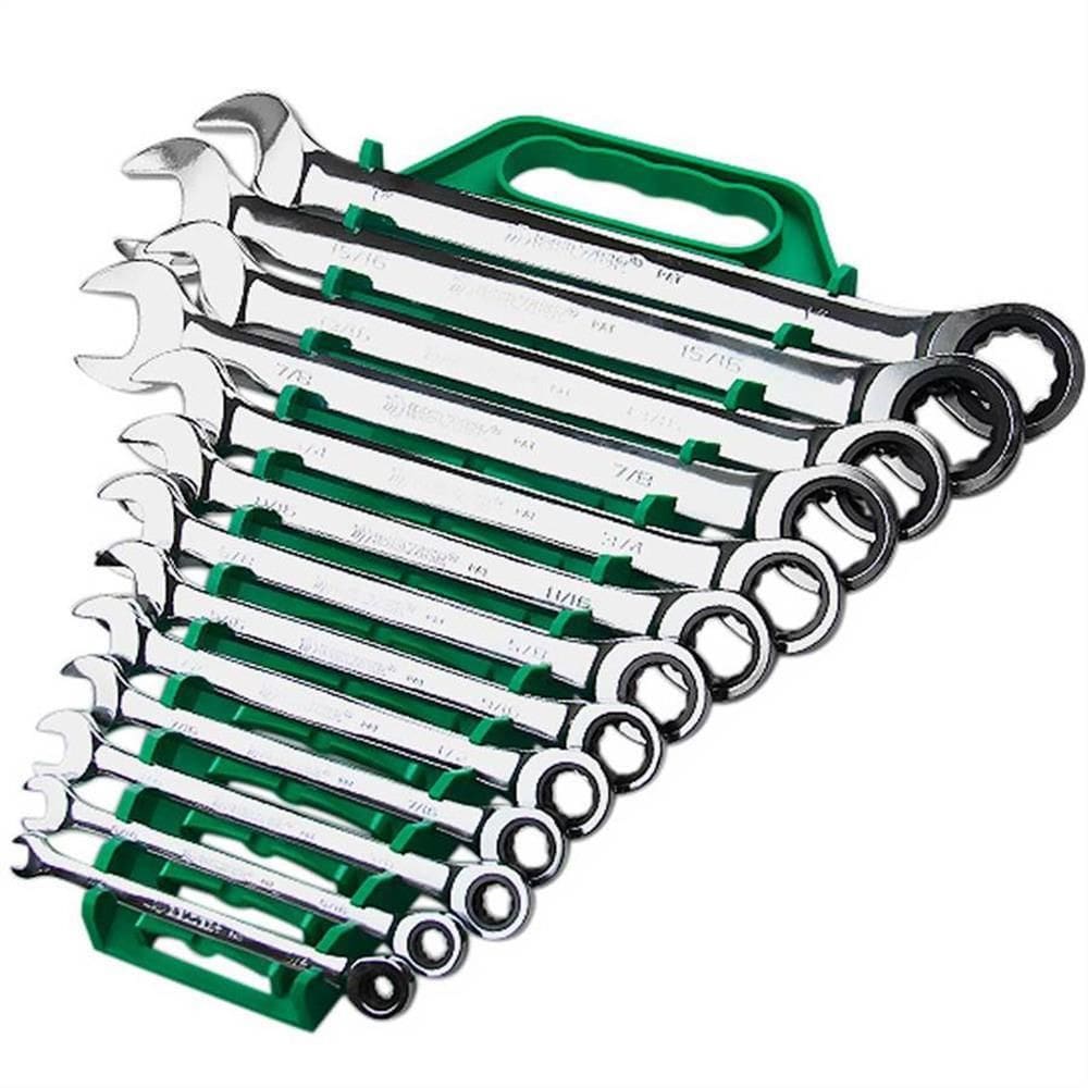 Jogo de Chave Combinada Com Catraca de 1/4 ”” a 1”” CRV Com 13 Peças - 9312BJ - BELZER