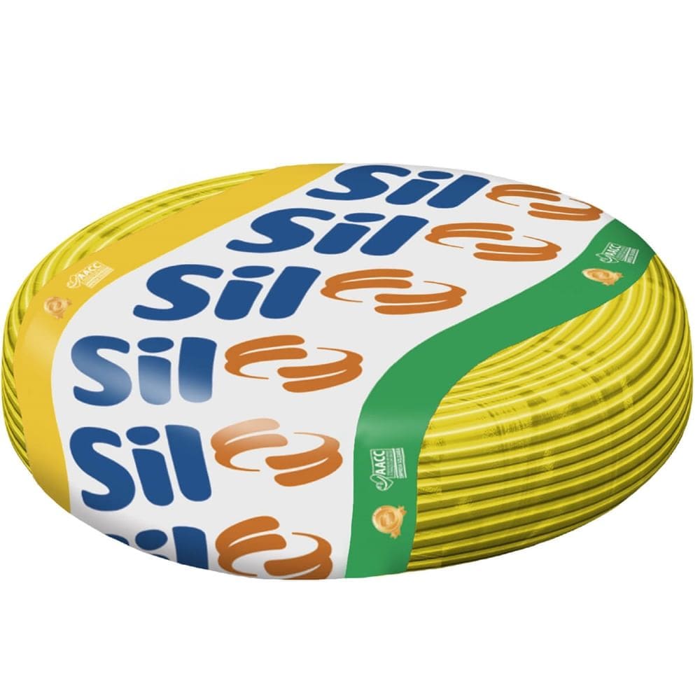 Cabo Flexsil 750 Volts 1,5mm Amarelo com 100 Metros - 3.017 AM - SIL