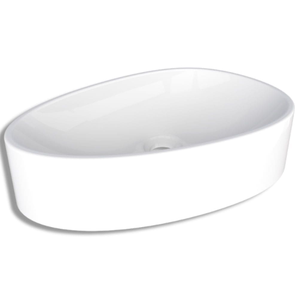 Cuba Banheiro em Mármore Sintético Petra Branco 43cm - P101979 - COZIMAX