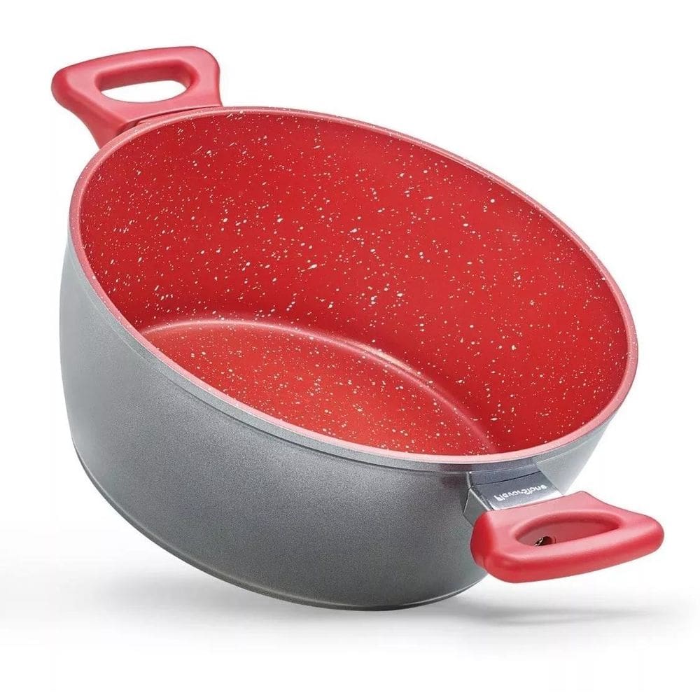 POLISHOP Panela Family Size Vermelha de 24cm