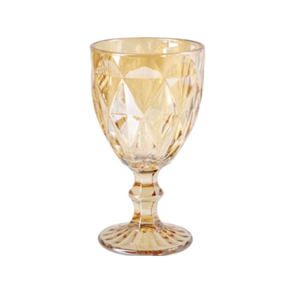 Jogo De 6 Taças 300ml Diamond Âmbar Metalizada Class Home