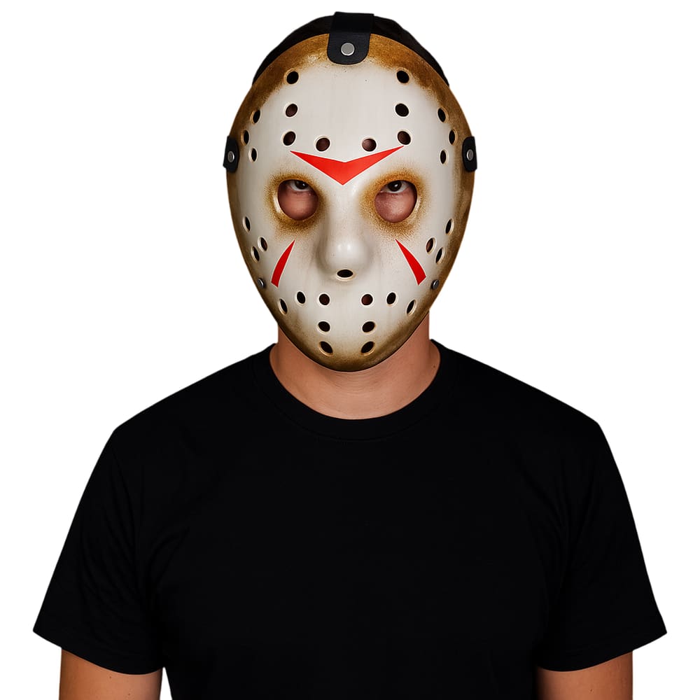 Máscara Jason Voohers Sexta Feira 13 Máscara Hoquei Cosplay Adulto Halloween Anime Terror