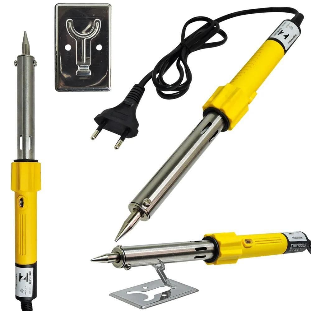 5X Ferro De Solda 100W Elétrico Com Suporte Profissional Pon