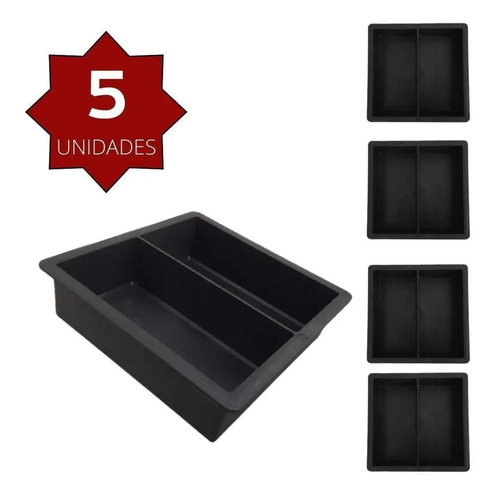 5X Forma Plástica Dupla Para Tijolinho Paver Cimento 5 Unida