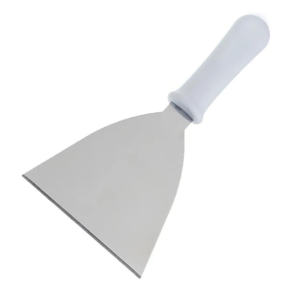 5X Espatula Reta 10Cm Chapeira Hambugueria Padaria Aco Inox