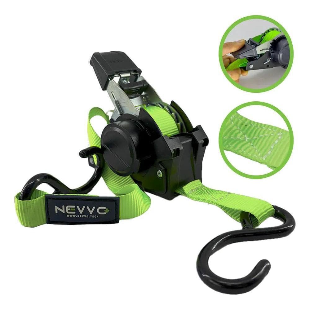 5X Cinta Para Carga Catraca Automatica Retrátil 680Kg Nevvo