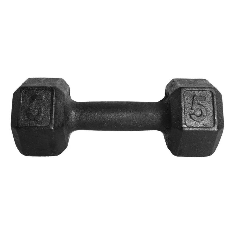 5X Halter Sextavado Pintado De 05Kg Peso Academia Para Trein