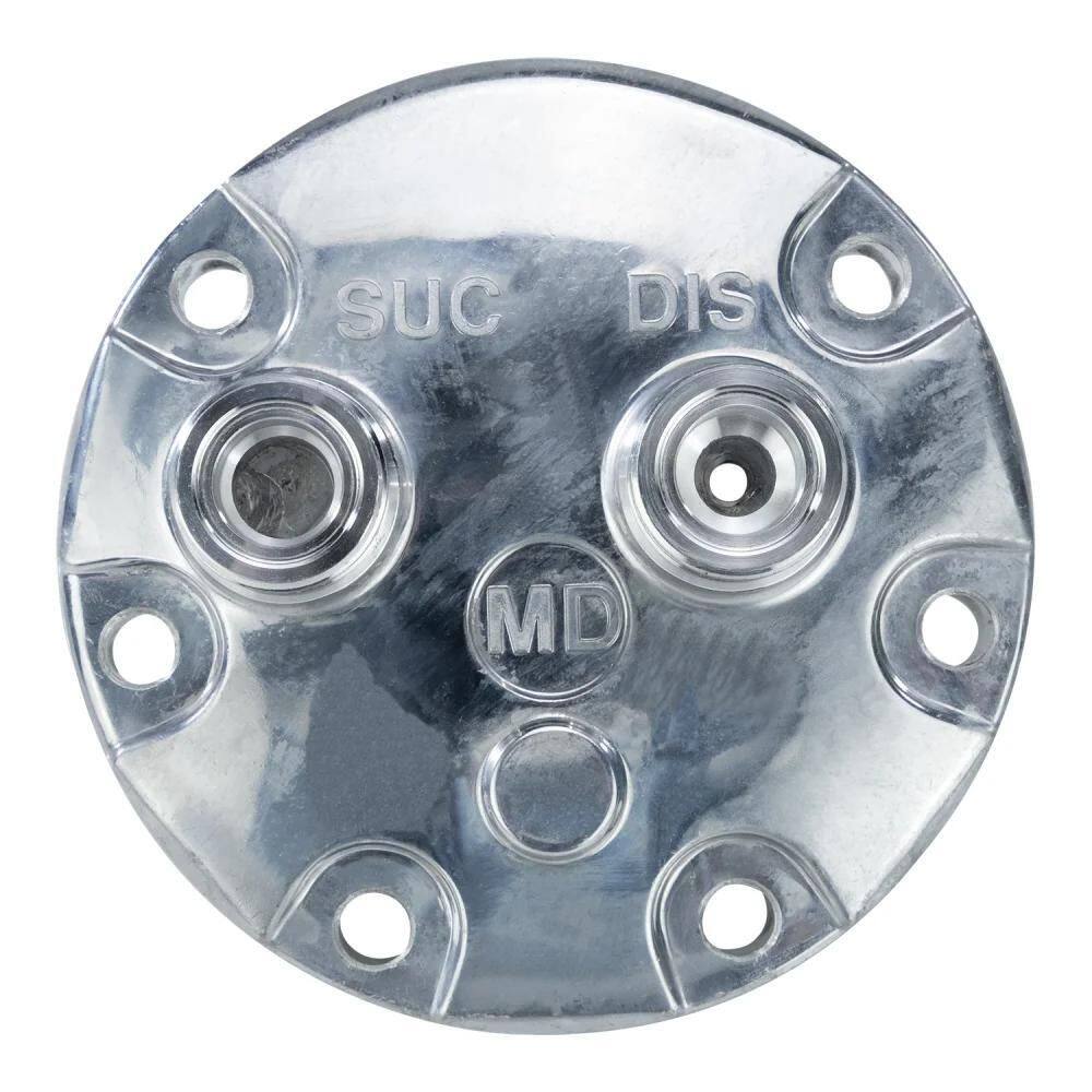 Tampa Traseira Para Compressor Sanden 7H15 Saida Hrz 12X12