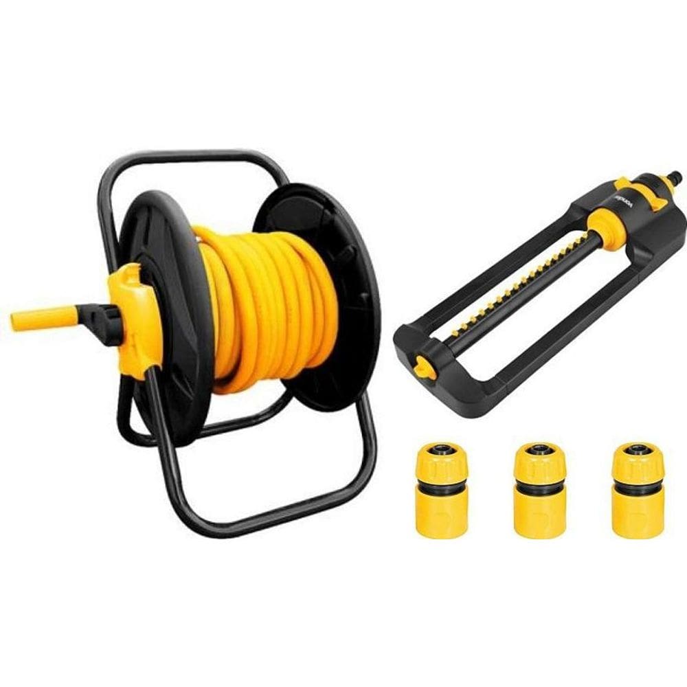 Suporte Enrolador S/Rodas +Mang 20M+Aspersor 17 Jatos Vonder