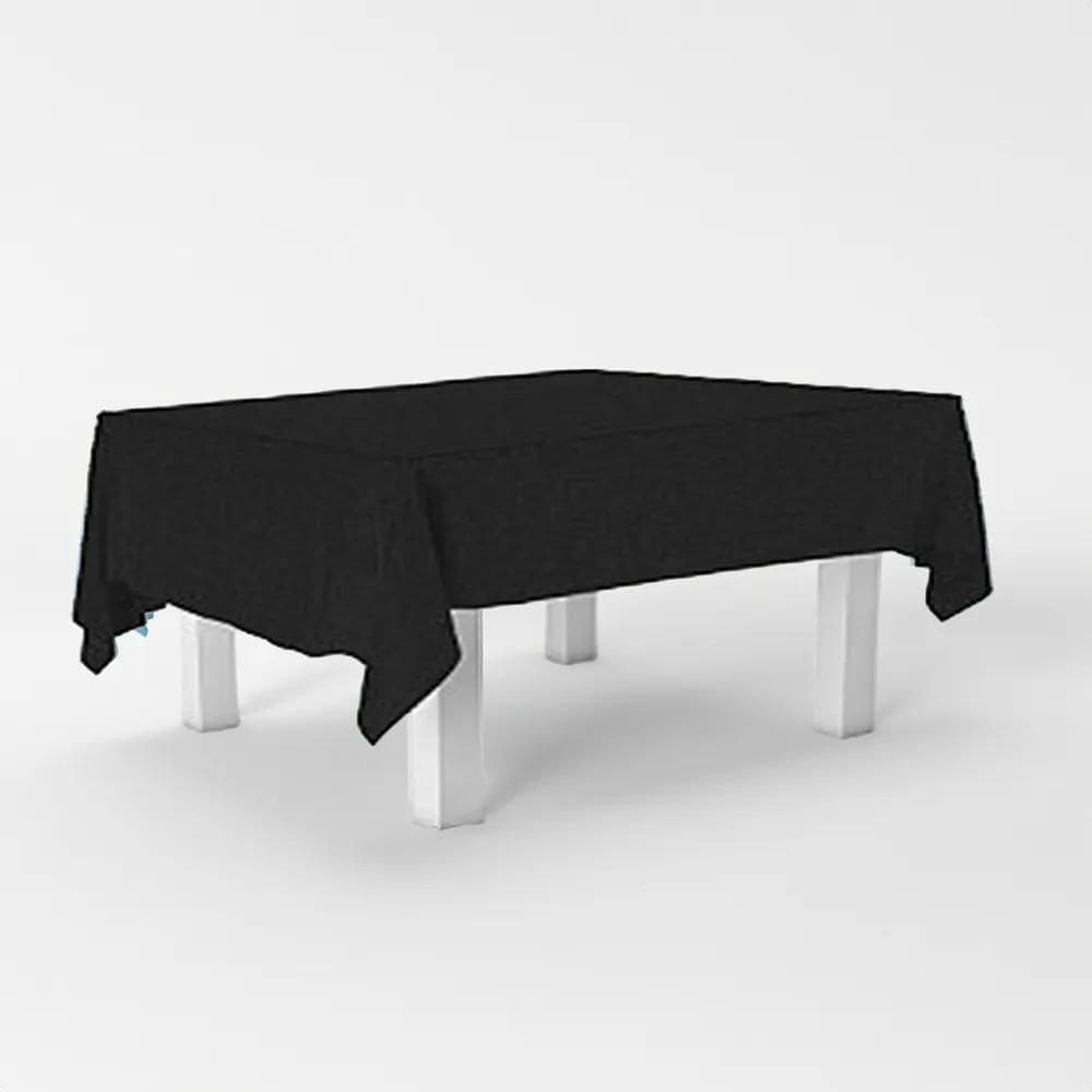 5X Toalha De Mesa Grande 2X1,40M Tnt Preto Decoração Festa