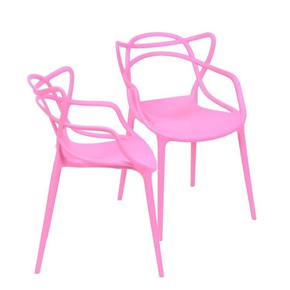 Kit com 2 Cadeiras para Sala de Jantar Allegra Solna Rosa