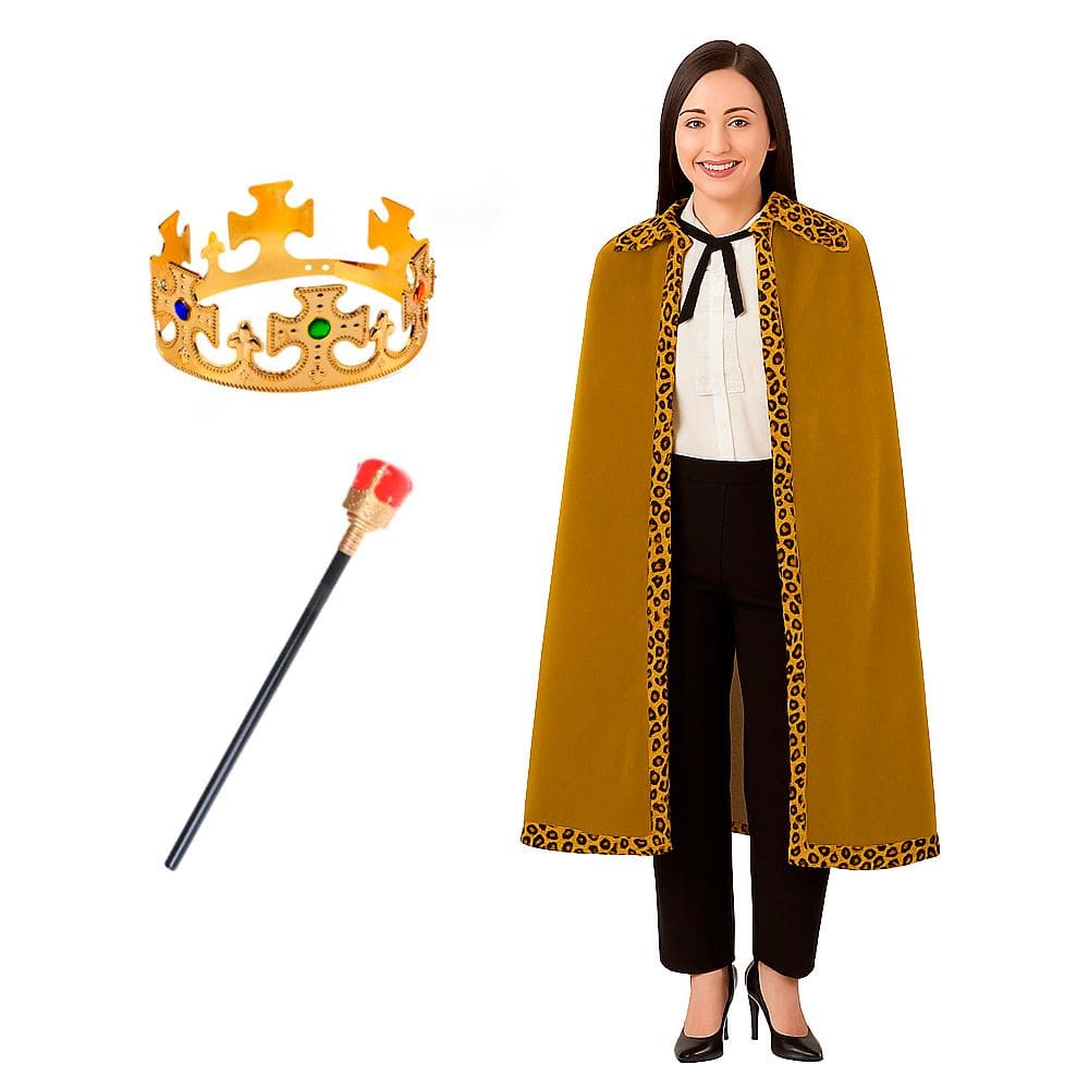 Fantasia Completa Capa Rainha Dourada Adulto Cosplay Imperatriz Realeza Traje Manto Princesa Festa Aniversário Debutante