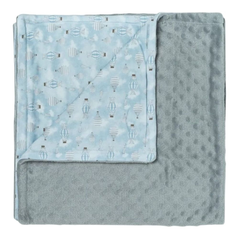 Cobertor Para Bebê Fleece 3D Fun Sonhe Alto Azul - Hug
