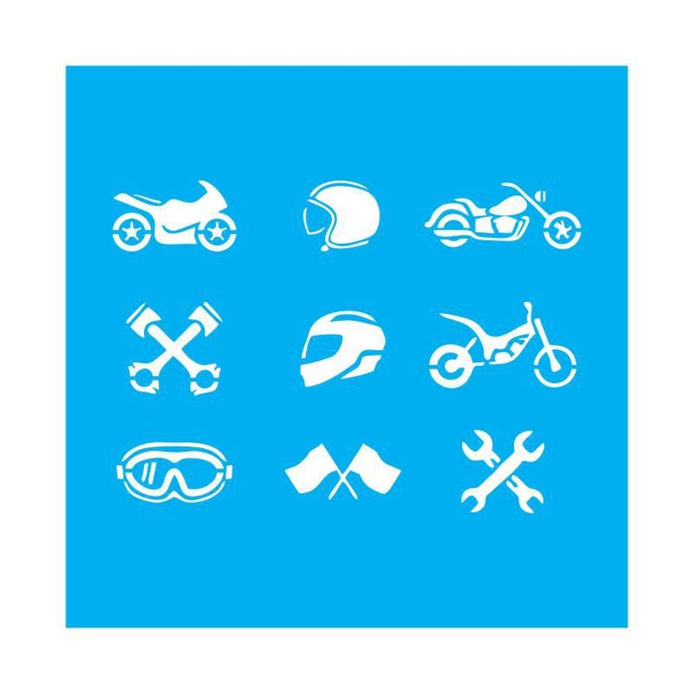 Stencil Tamako Motocicleta - 30X30Cm - Ref D143