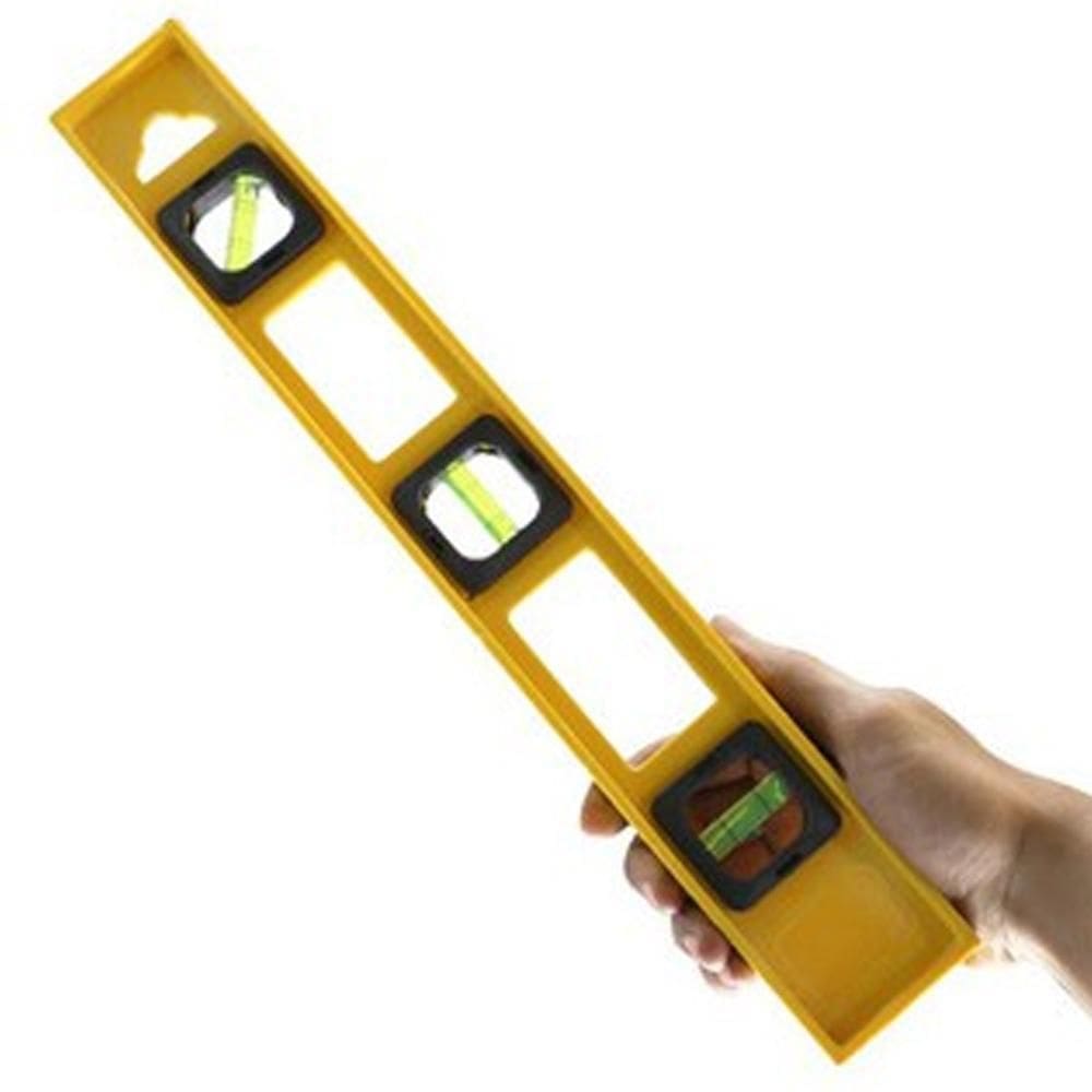 Nível Plástico 40Cm 16 Com 3 Bolhas Régua Prumo Barcelona