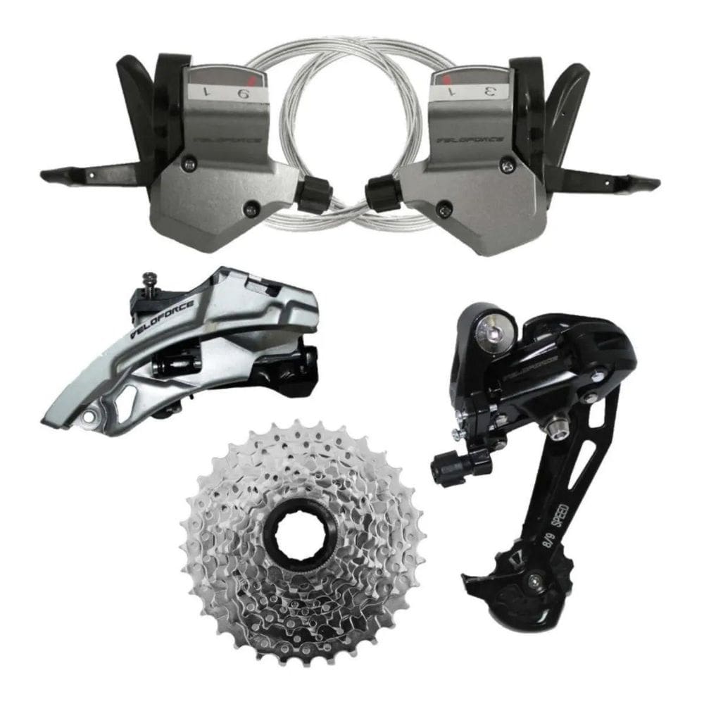 Conjunto Câmbio Bicicleta 27 Velocidades Index Veloforce