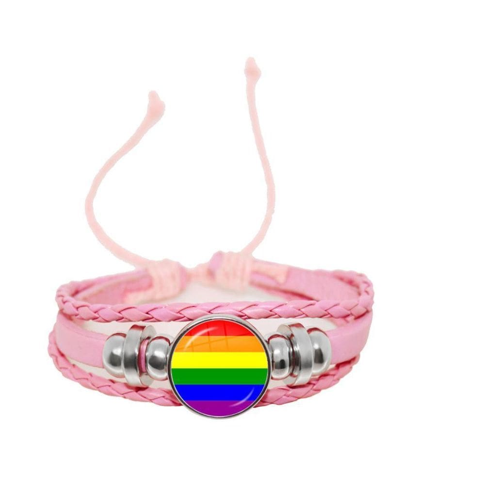 Pulseira Rosa Lgbt Arco Íris Colorida sintético