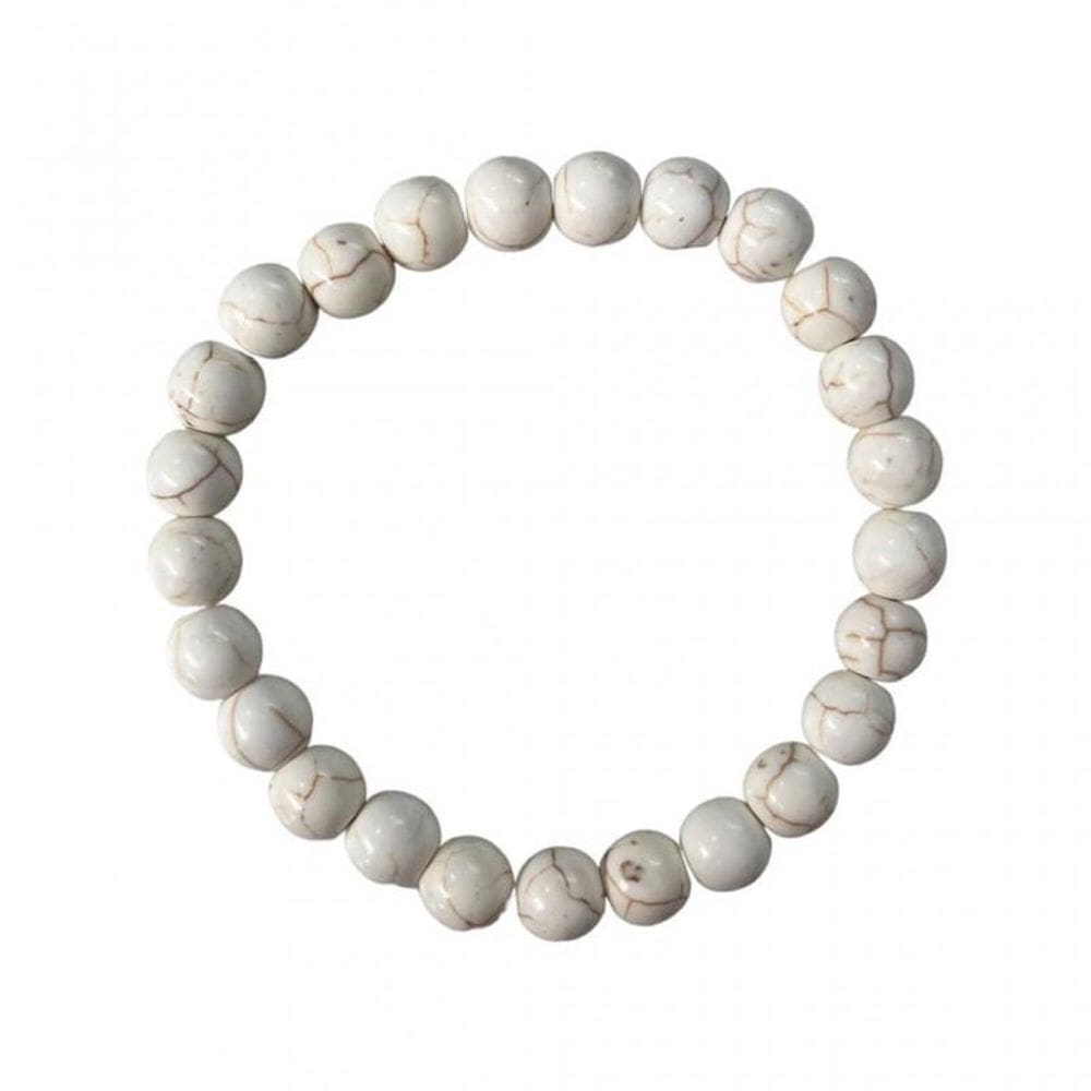 Pulseira Em Resina Cor Marfin 8 Mm