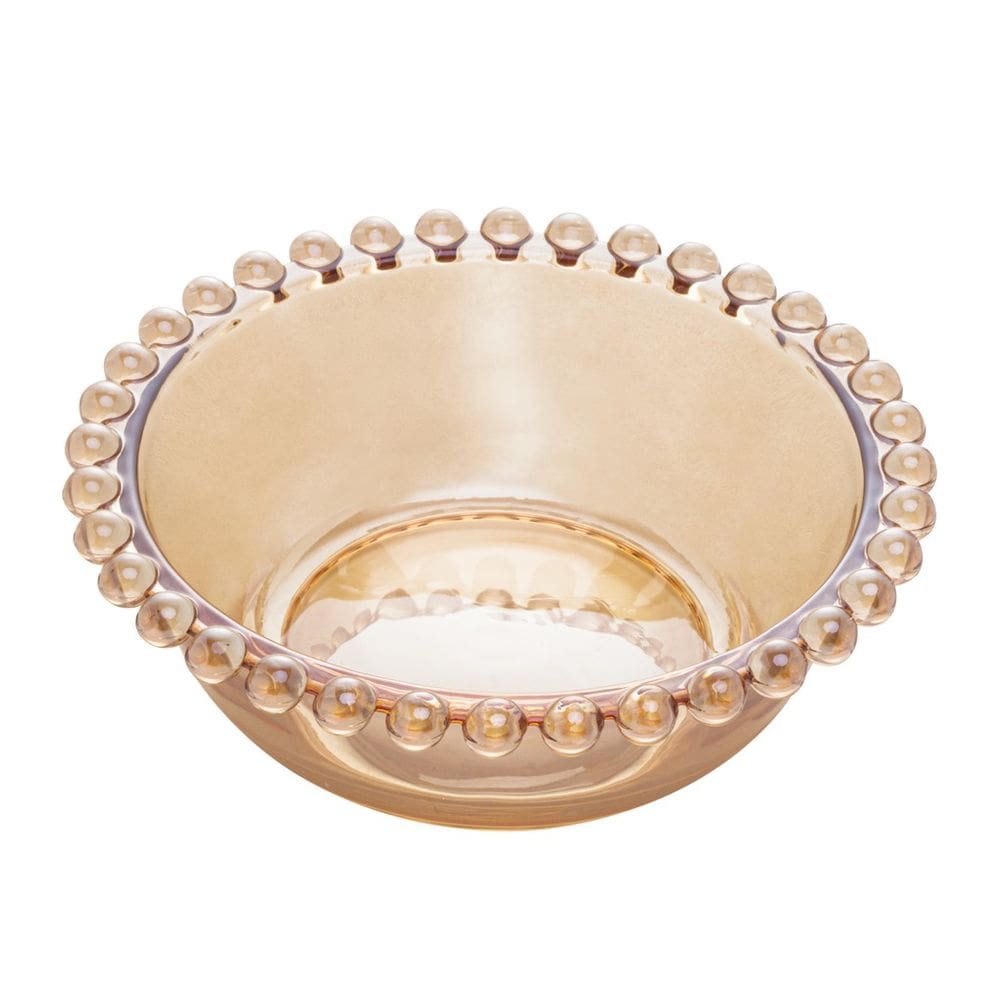 Jogo 3 Bowls De Cristal Sobremesa 14x4,5cm Âmbar Pearl Wolff