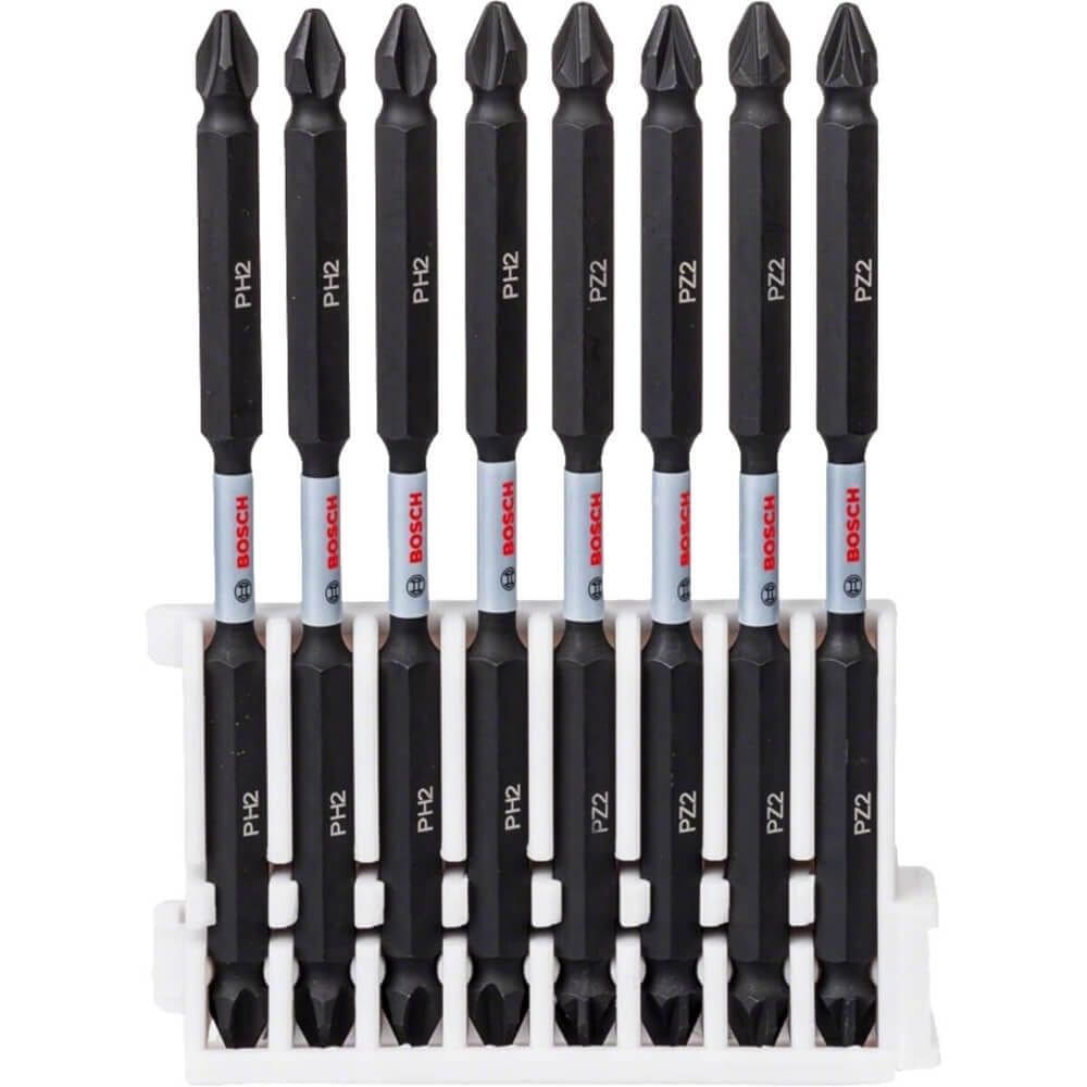 Jogo de Bits Impact Control Ponta Dupla PH2-PZ2 110mm 8 Peças - 2608522348 - BOSCH