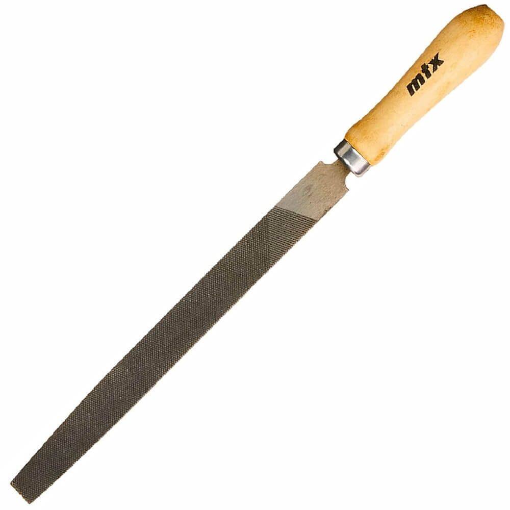 Lima Chata Bastarda 10” - 250mm com Cabo de Madeira - 1623655 - MTX