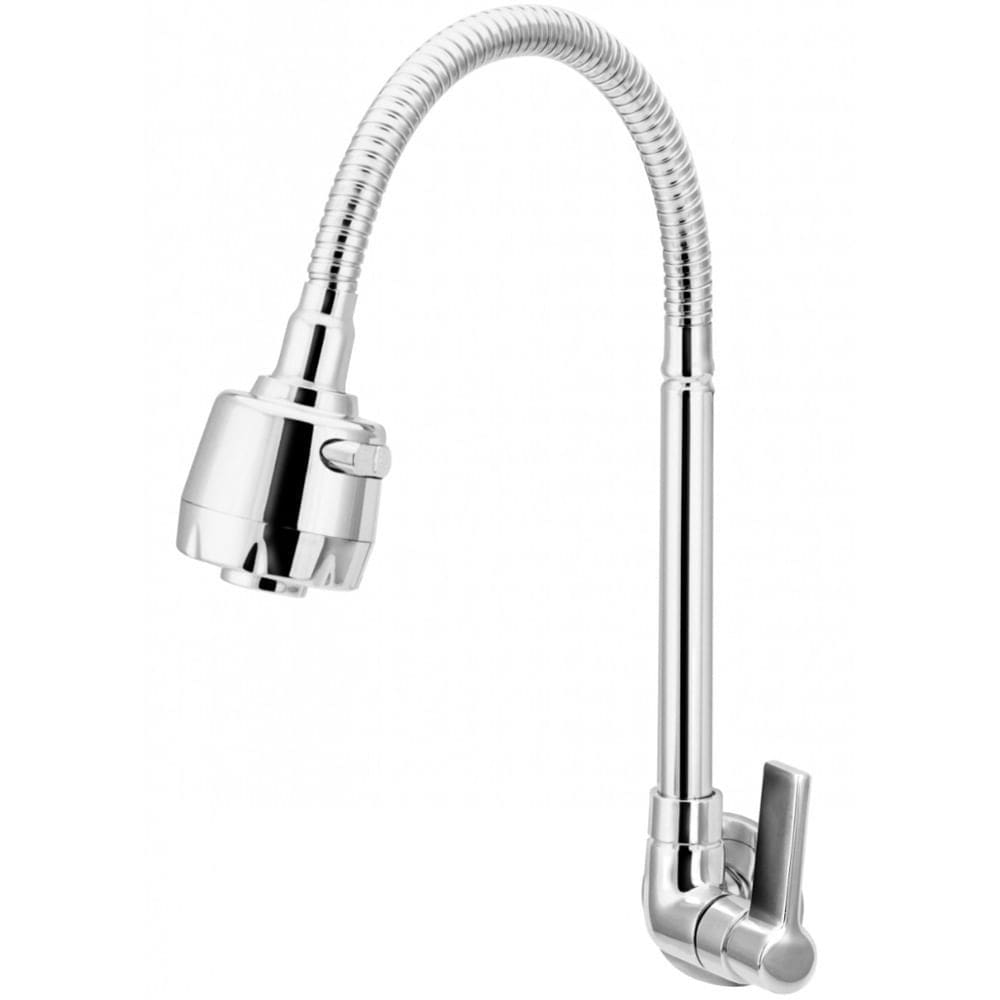 Torneira para Cozinha Bica Articulada com Ducha C60 Cromada de Parede - VTP900CWB - ESTEVES