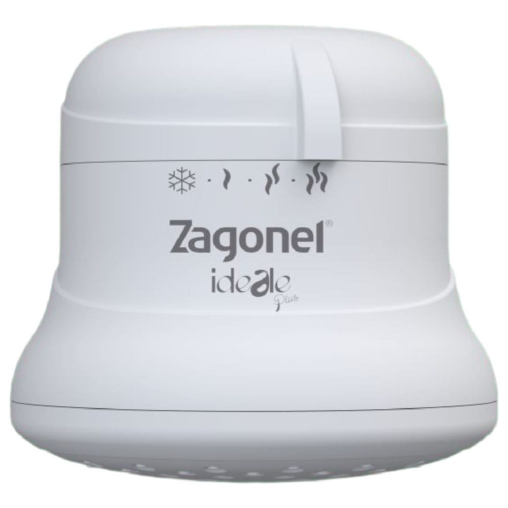 Ducha Ideale Plus 4 Temperaturas Branco com Cano 6800 Watts 220 Volts - DID4T68220BR07 - ZAGONEL