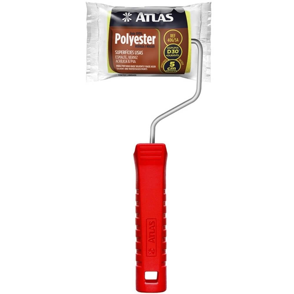 Rolo espuma poliester amarelo 5cm atlas - 406/5A - PINCEIS ATLAS