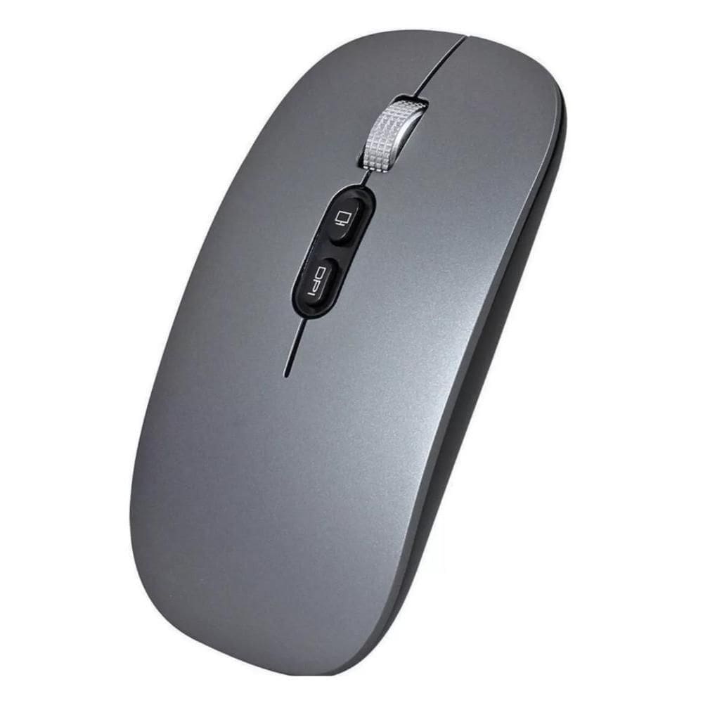 Mouse Sem Fio Bluetooth Wireless Recarregável E-1300 Pro Prata