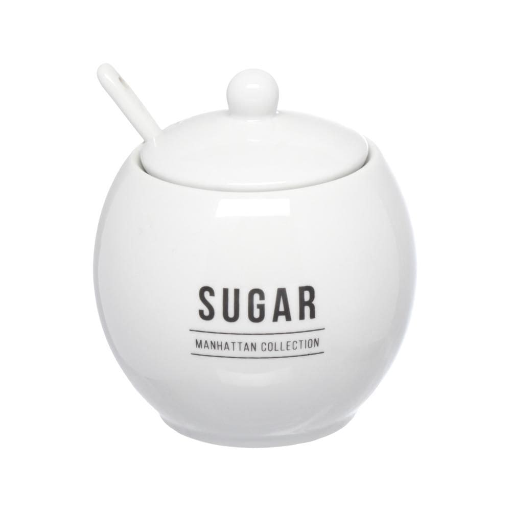 Açucareiro Em Porcelana 350ml Branco Manhattan Hauskraft
