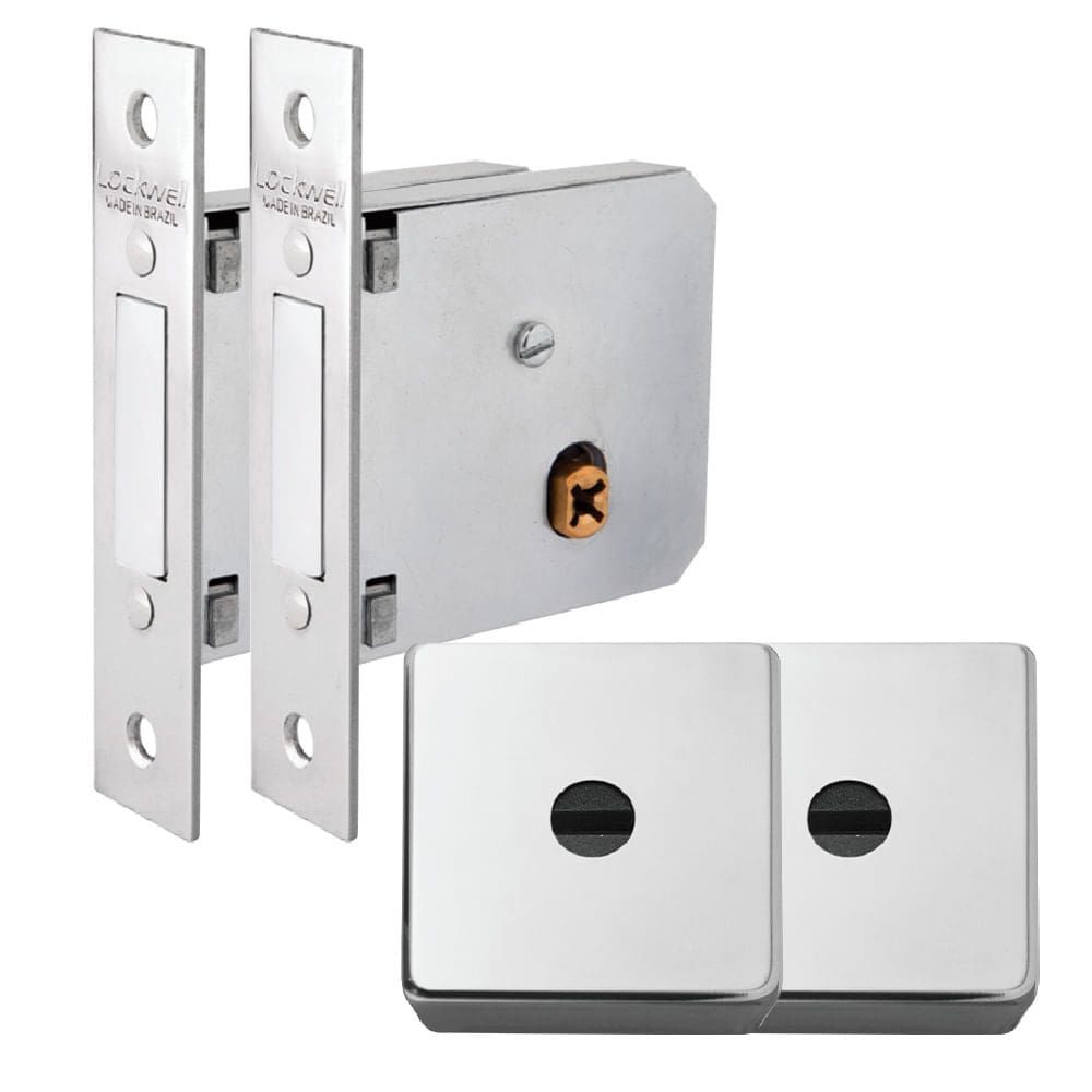 Super Trava 40mm Inox Escovado Dose Dupla - 9141/2 - LOCKWELL