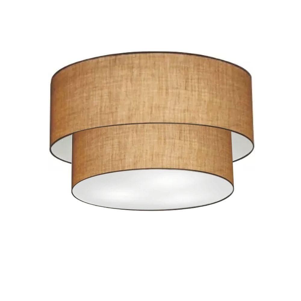Plafon De Sobrepor Cilíndrico Sp-3045 Cúpula Cor Palha