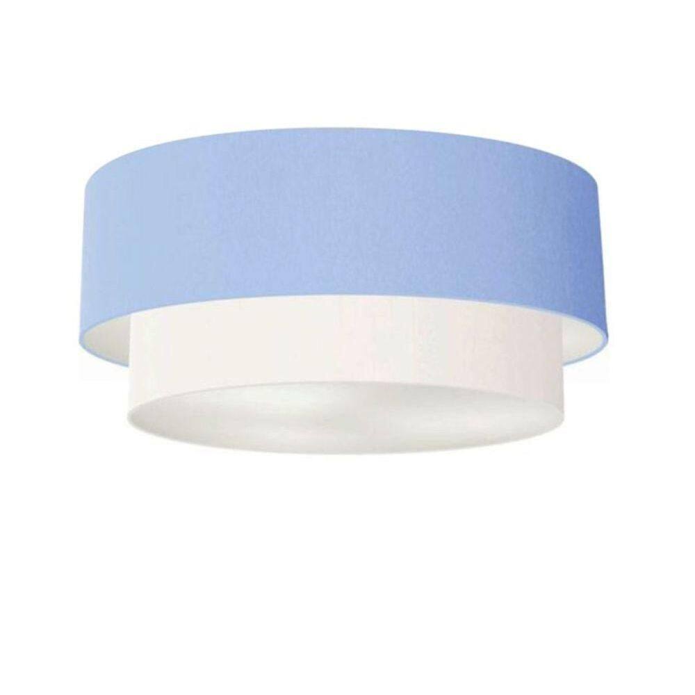 Plafon De Sobrepor Cilíndrico Sp-3063 Cúpula Cor Azul Bebê Branco