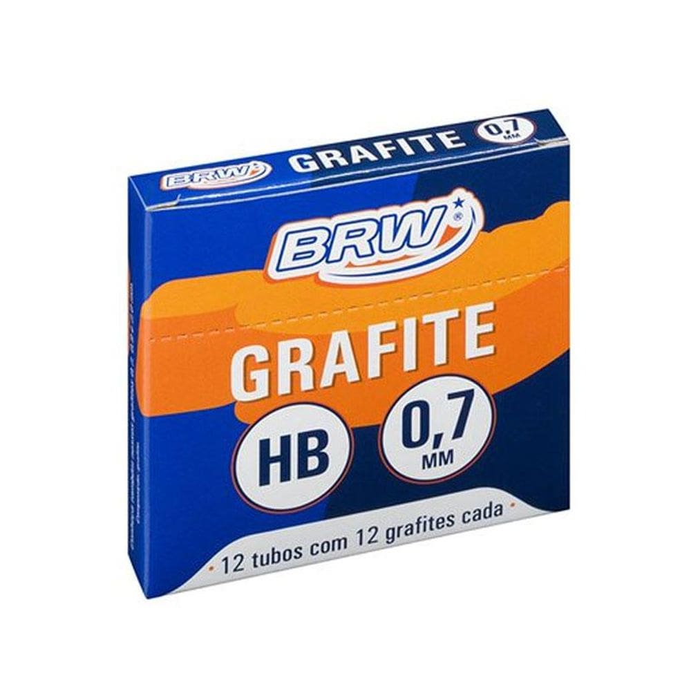 Grafite 0.7mm HB caixa com 12 tubos - BRW