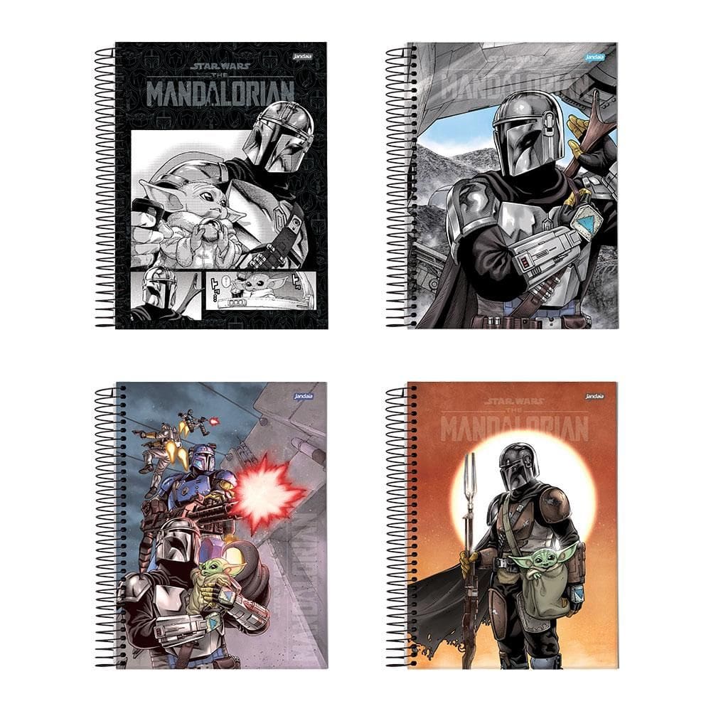 Caderno espiral capa dura univ 1x1 80 fls Star Wars Jandaia