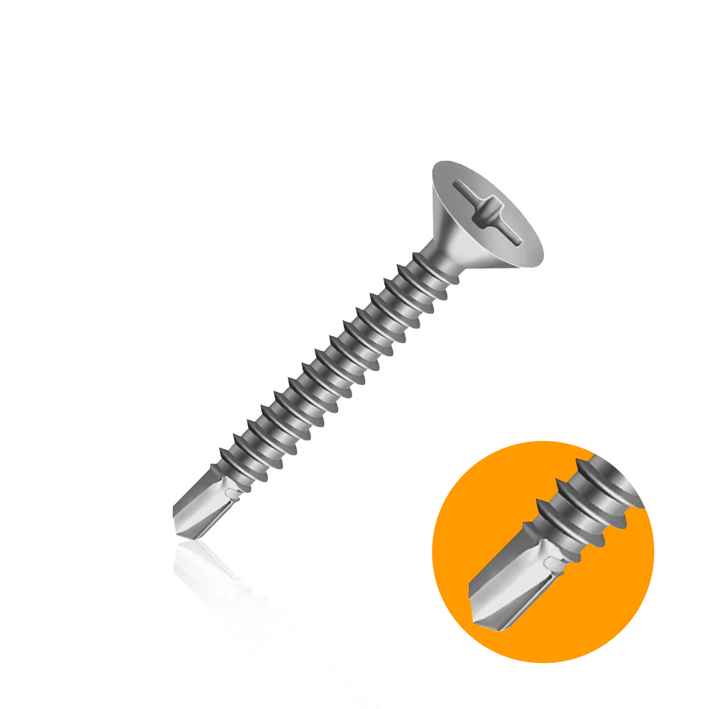 Parafuso 4,2x38 Auto Atarraxante Chata Zincado Cx 500