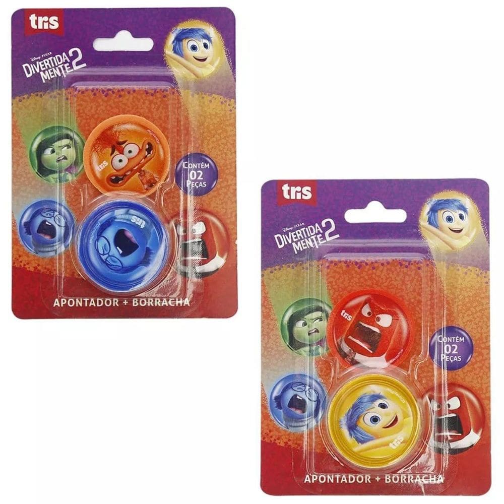 Kit Apontador Com Depósito + Borracha Divertidamente - Tris