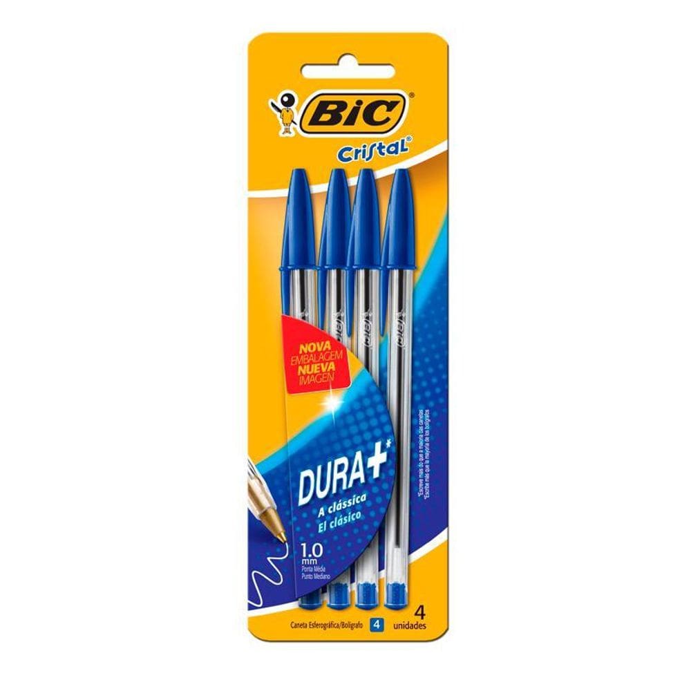 Caneta esferográfica Cristal Azul 4und 868795 Bic