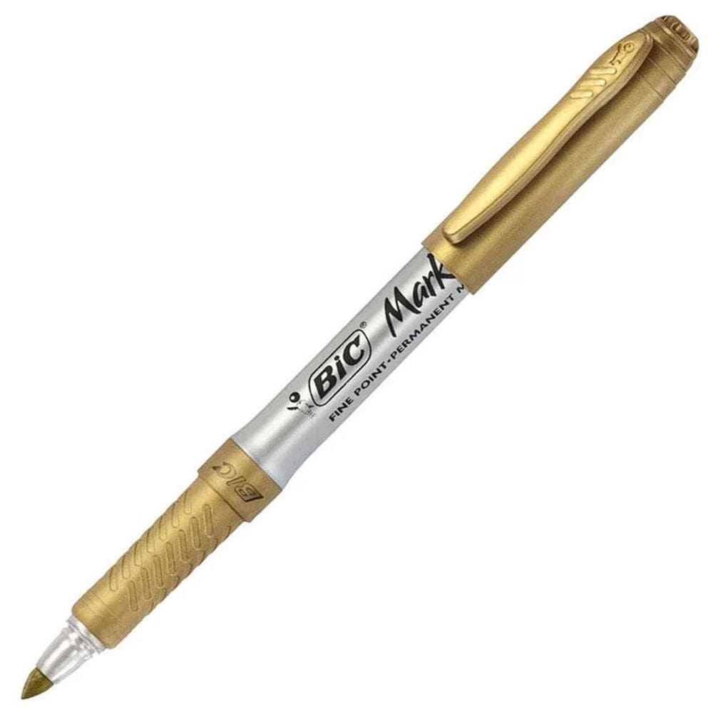 Marcador Permanente Marking Dourado Metálico 971150 Bic