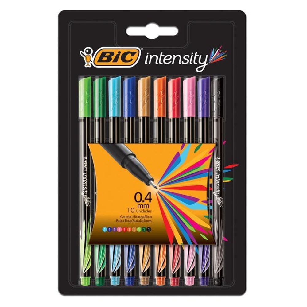 Caneta hidrográfica Point Intensity com 10 unidades Bic