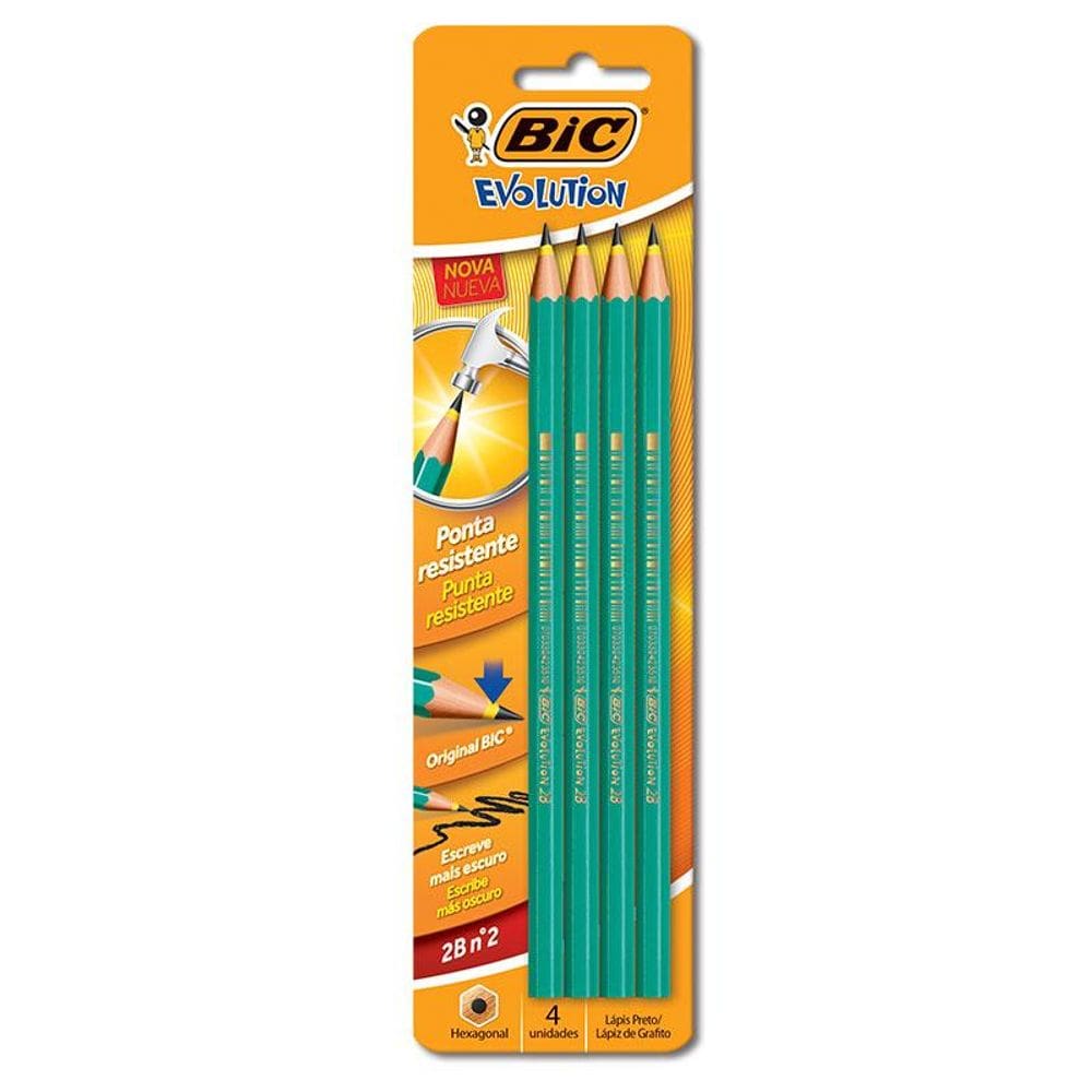 Lápis preto Evolution - com 4 unidades - 835230 - Bic